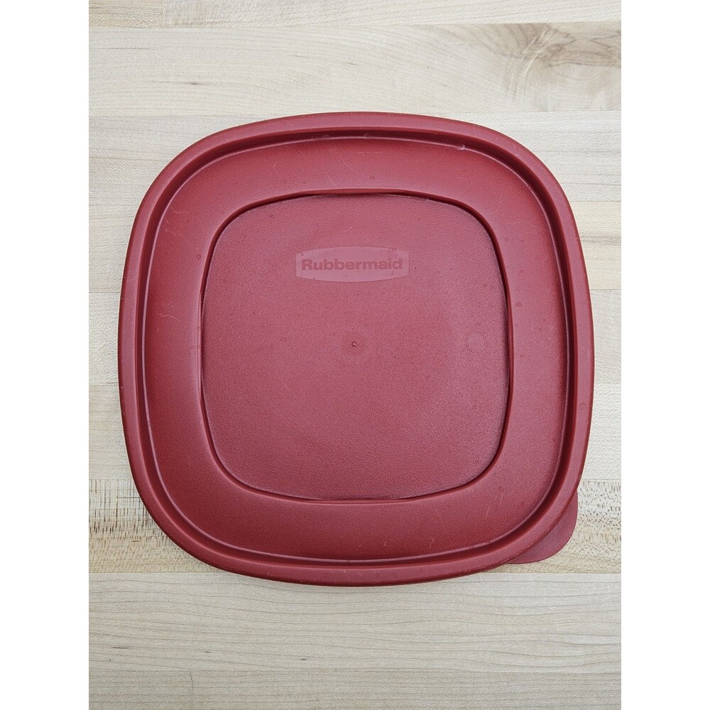 Rubbermaid 7J70 Easy Find Red Square Plastic Cover 9" Replacement LID Only